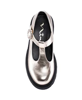Nina Big Girls Stassi Rhinestone Buckle T-Strap Mary Jane Shoe
