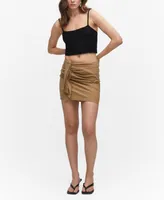 Mango Women's Ruched Details Skirt