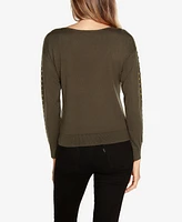 Belldini Black Label Women's Embellished Boatneck Sweater