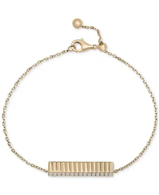 Audrey by Aurate Diamond Wide Bar Link Bracelet (1/6 ct. t.w.) in Gold Vermeil, Created for Macy's