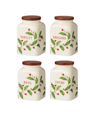 Lenox Holiday Cooking Spice Jars, Set of 4