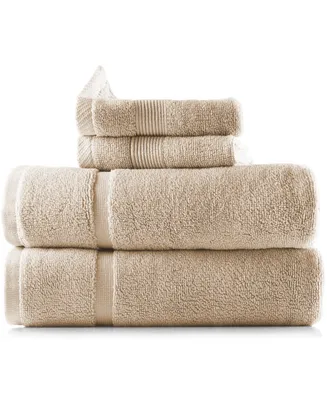 Hearth & Harbor Luxury Soft 100% Cotton Bathmat Washcloth Collection - 4 Piece Set