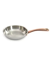 BergHOFF Ouro Gold 3pc 18/10 Stainless Steel Cookware Set, Glass Lids, Rose Gold Handles