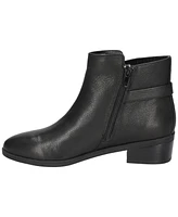 Bella Vita Women's Dora Side Buckle Inside Zip Ankle Booties