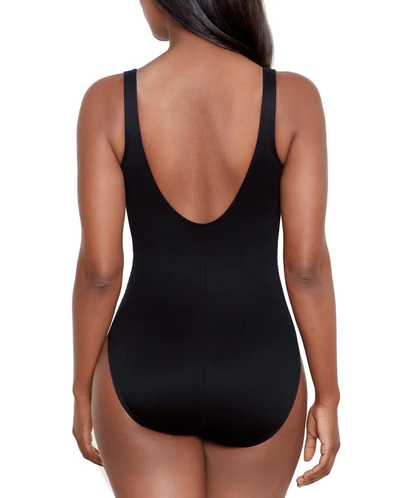 Miraclesuit Women's Petal Pusher Temptress Tummy Control One-Piece Swimsuit