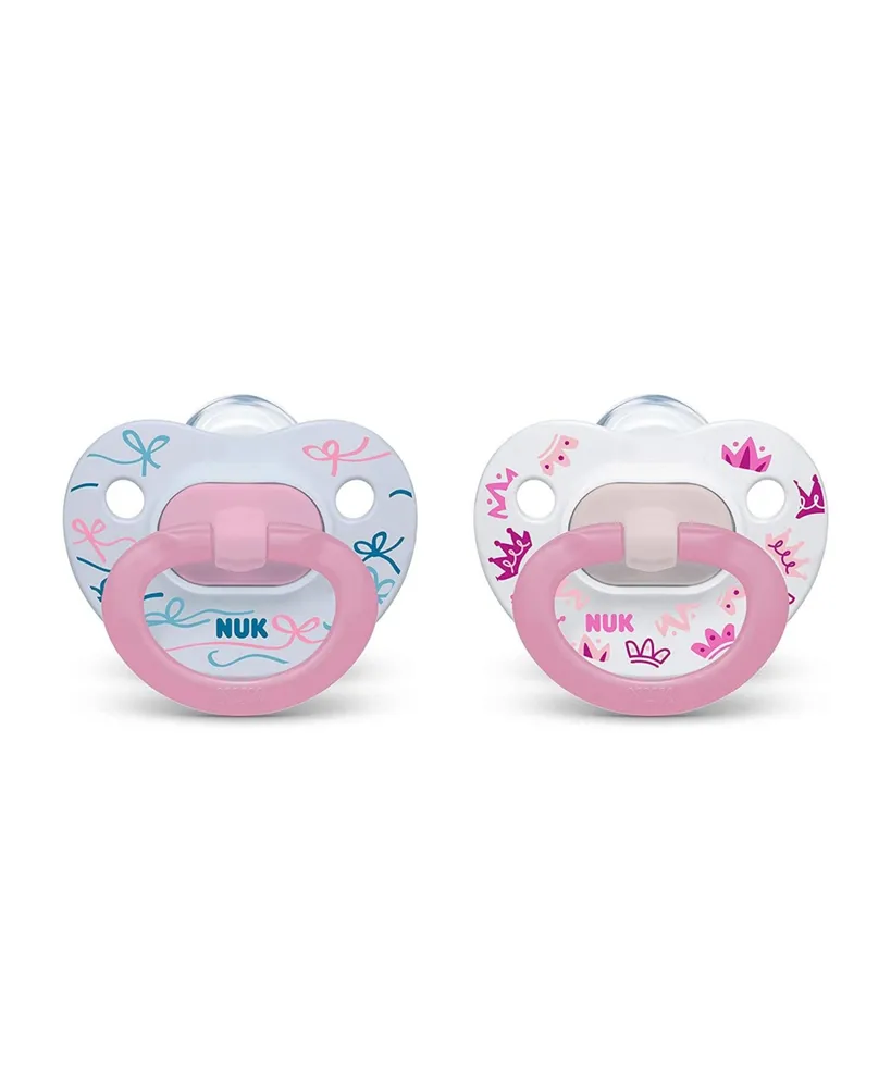 Nuk Baby Orthodontic Pacifiers, 18-36 Month, Pink, 2 Pack