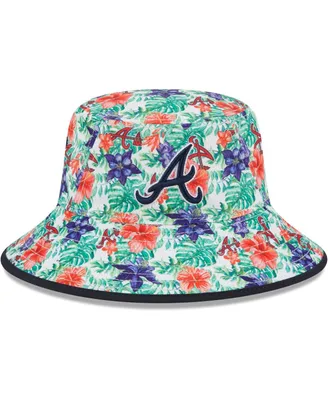 Men's New Era Atlanta Braves Tropic Floral Bucket Hat