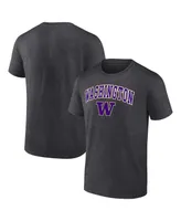 Men's Fanatics Heather Charcoal Washington Huskies Campus T-shirt