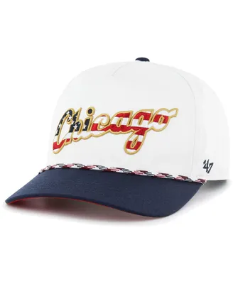 Men's '47 Brand White Chicago White Sox Flag Script Hitch Snapback Hat
