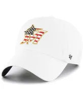 Men's '47 Brand White Miami Marlins Homeland Clean Up Adjustable Hat