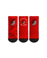 Toddler Boys and Girls Rock 'Em Socks Portland Trail Blazers #1 Fan 3-Pack Crew Socks Set