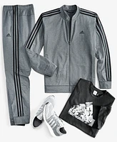 adidas Men's Tricot Heathered Logo Track Jacket