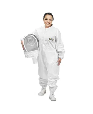 Honey Keeper Professional Cotton Full Body Beekeeping Suit with Self Supporting Veil Hood