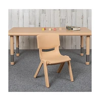 10 Pack Plastic Stackable School Chair With 10.5" Seat Height