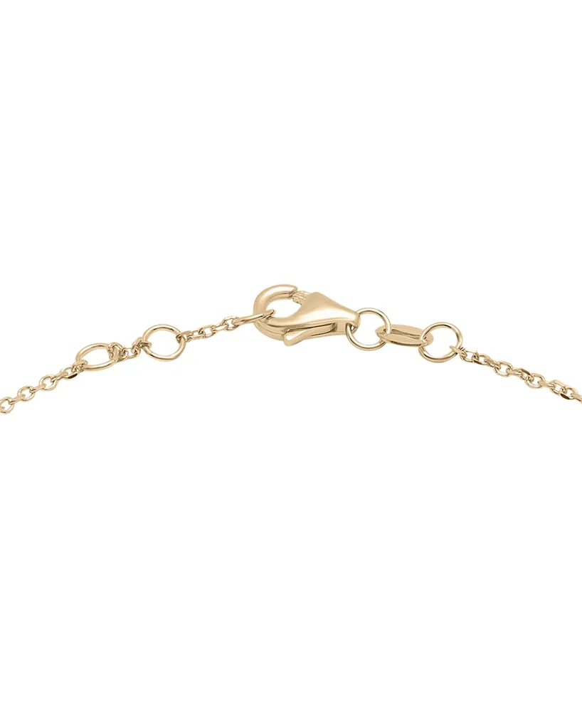 Wrapped Diamond Flower Cluster Link Bracelet (1/2 ct. t.w.) in 10k Gold, Created for Macy's
