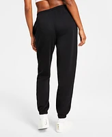 Reebok Women's Metallic Foil Logo Fleece Jogger Sweatpants, A Macy's Exclusive