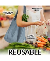 5 Pack 50 Pound Reusable Grocery Bags - With Handles
