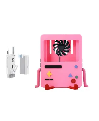Bolt Axtion Charging Stand for Nintendo Switch Accessories Portable Dock Pink with Cleaning Kit