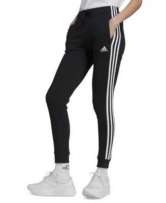 adidas Women's 3-Stripe Cotton Fleece Sweatpant Jogger