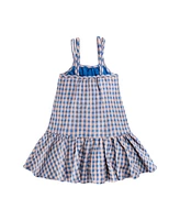 Imoga Collection Big Girls Nova Shore Check and Tie Tye Dress