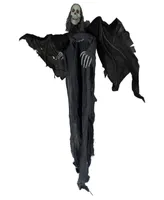 50" Led Lighted and Animated Winged Grim Reaper Halloween Decoration