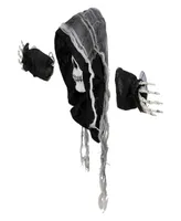 10" Spooky Skeleton 3-d Halloween Window Decoration Set, 3-Piece