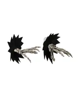 7" Skeleton Hands Halloween Window Decoration Set, 2-Piece