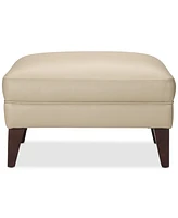 Collyn 31" Modern Leather Ottoman, Created for Macy's