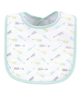 Luvable Friends Unisex Baby Cotton Terry Bibs 10pk, Neutral Elephant Stars, One Size