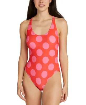 Kate Spade New York Women's Lace-Up-Back One-Piece Swimsuit