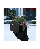 36" Pre-Lit Decorated Artificial Pine Christmas Mailbox Swag