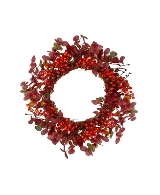 Berries Artificial Christmas Wreath - 24" Unlit