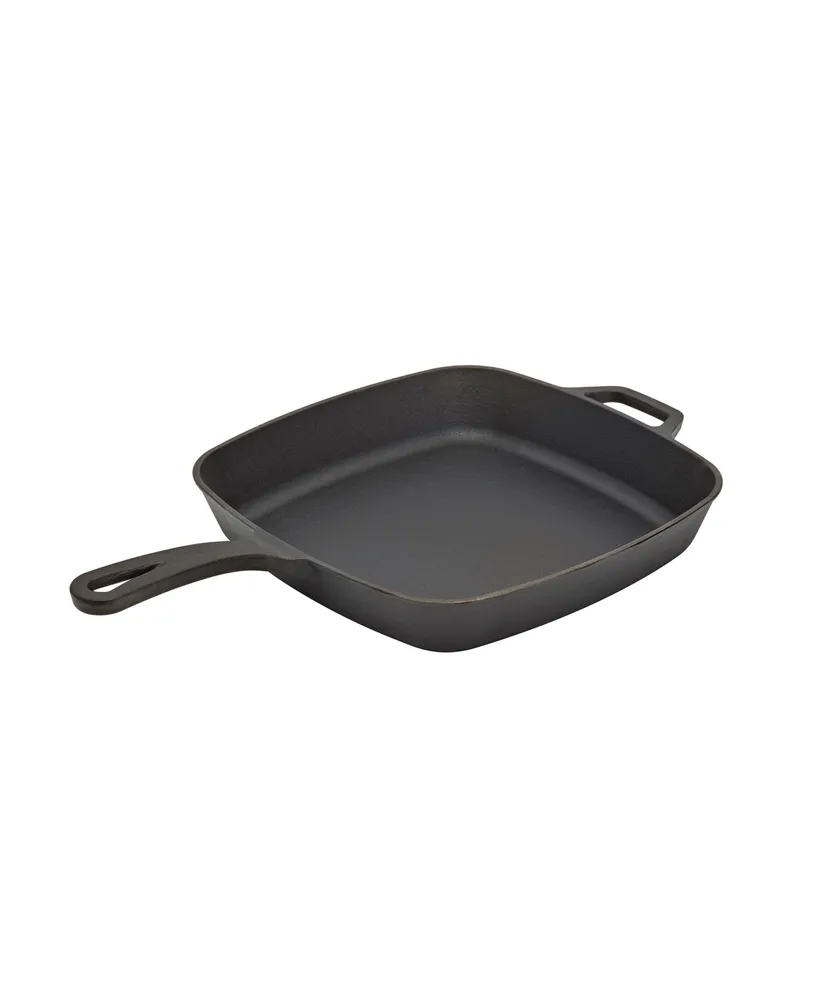 Smith and Clark Cast Iron 11" Open Square Fry pan with Assist Handle
