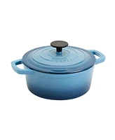 Smith and Clark Cast Iron 3 Quart Round Enamel Dutch Oven