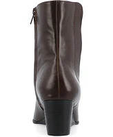 Journee Collection Women's Kylo Stacked Wedge Ankle Booties