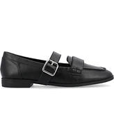 Journee Collection Women's Caspian Buckle Loafers