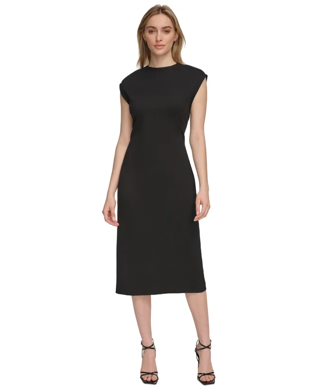 calvin klein women's lux ponte midi dress Home