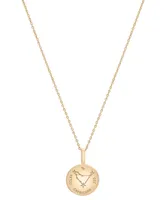 Audrey by Aurate Diamond Capricorn Disc 18" Pendant Necklace (1/10 ct. t.w.) in Gold Vermeil, Created for Macy's