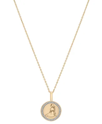 Audrey by Aurate Diamond Pisces Disc 18" Pendant Necklace (1/10 ct. t.w.) in Gold Vermeil, Created for Macy's