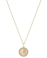 Audrey by Aurate Diamond Pisces Disc 18" Pendant Necklace (1/10 ct. t.w.) in Gold Vermeil, Created for Macy's