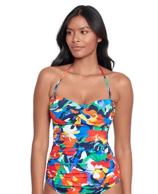 Lauren Ralph Women's Printed Twist Tankini Top