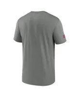 Men's Nike Heather Gray Tampa Bay Buccaneers Sideline Legend Performance T-shirt