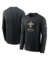 Men's Nike Black New Orleans Saints Sideline Performance Long Sleeve T-shirt