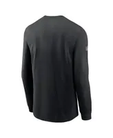 Men's Nike Black New Orleans Saints Sideline Performance Long Sleeve T-shirt