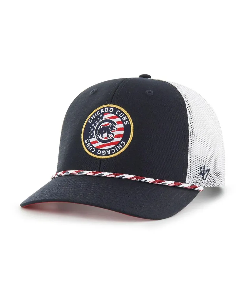 Men's '47 Brand Navy Chicago Cubs Union Patch Trucker Adjustable Hat