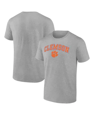 Men's Fanatics Heather Gray Clemson Tigers Campus T-shirt