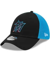 Men's New Era Black Miami Marlins Team Neo 39THIRTY Flex Hat