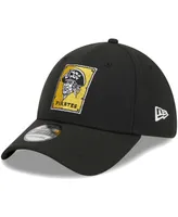 Men's New Era Black Pittsburgh Pirates Logo 39THIRTY Flex Hat