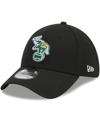 Men's New Era Black Oakland Athletics Logo 39THIRTY Flex Hat