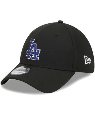 Men's New Era Black Los Angeles Dodgers Logo 39THIRTY Flex Hat